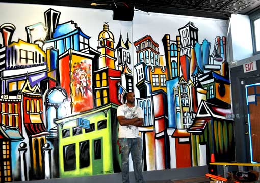Commission A Mural, Atlanta Mural Artist, Atlanta Mural Painting, African American Mural, Atlanta Art Mural, Artist Painting Fine, Mural Wall Art, Art Mural Art Artist, Buckhead Georgia Mural, Artist Paintings, Ben Hill Mural, Painting Atlanta Art Center, Wonderroot Atlanta, Paint Big Mural Project