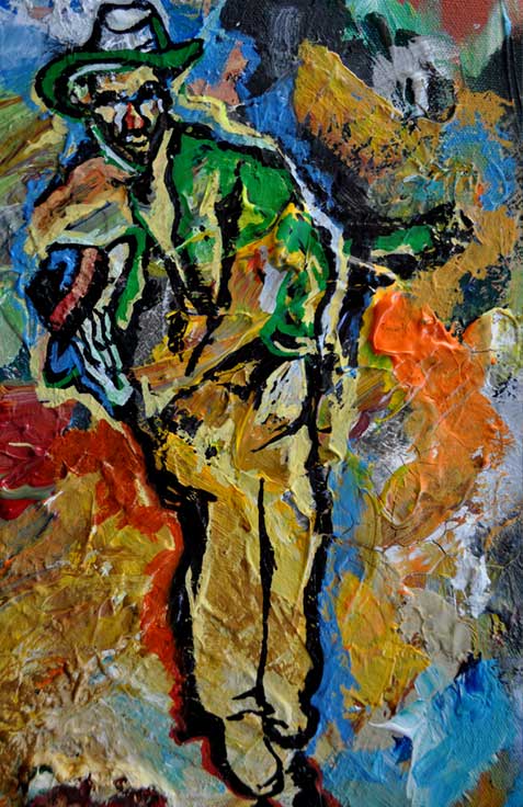 New Orleans Blues Man - Louisiana Abstract Painting urban atlanta art atlanta georgia art fine art atlanta