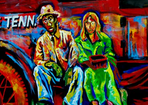Tennessee Couple - Southern Art - Folk Artist Painting