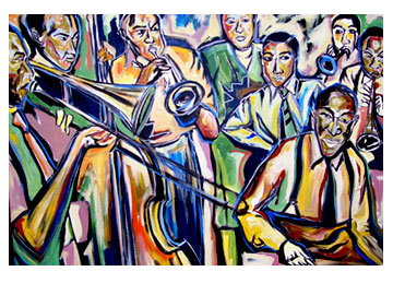 dizzy jazz art merican jazz art paintings new orlean fine jazz art artist