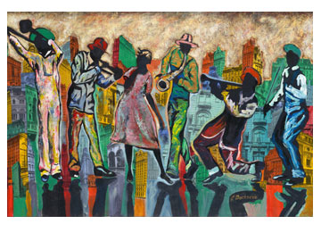 Atlanta Artist Corey Barksdale Jazz Reflections Ii Jazz Artwork