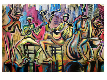 Jazz  on Dizzy Jazz Art Merican Jazz Art Paintings New Orlean Fine Jazz Art