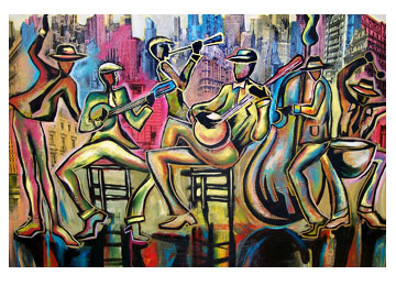 dizzy jazz art merican jazz art paintings new orlean fine jazz art artist