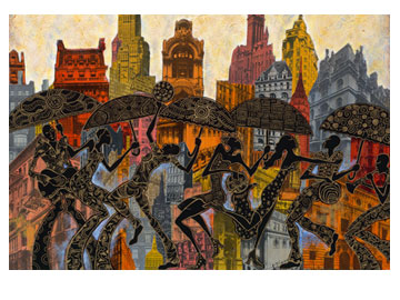 Freedom Dance Fine Art Digital Black Art Print