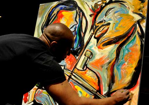 Famous Black Artist American Black Art Live Painting