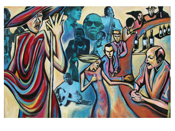 dizzy jazz art merican jazz art paintings new orlean fine jazz art artist