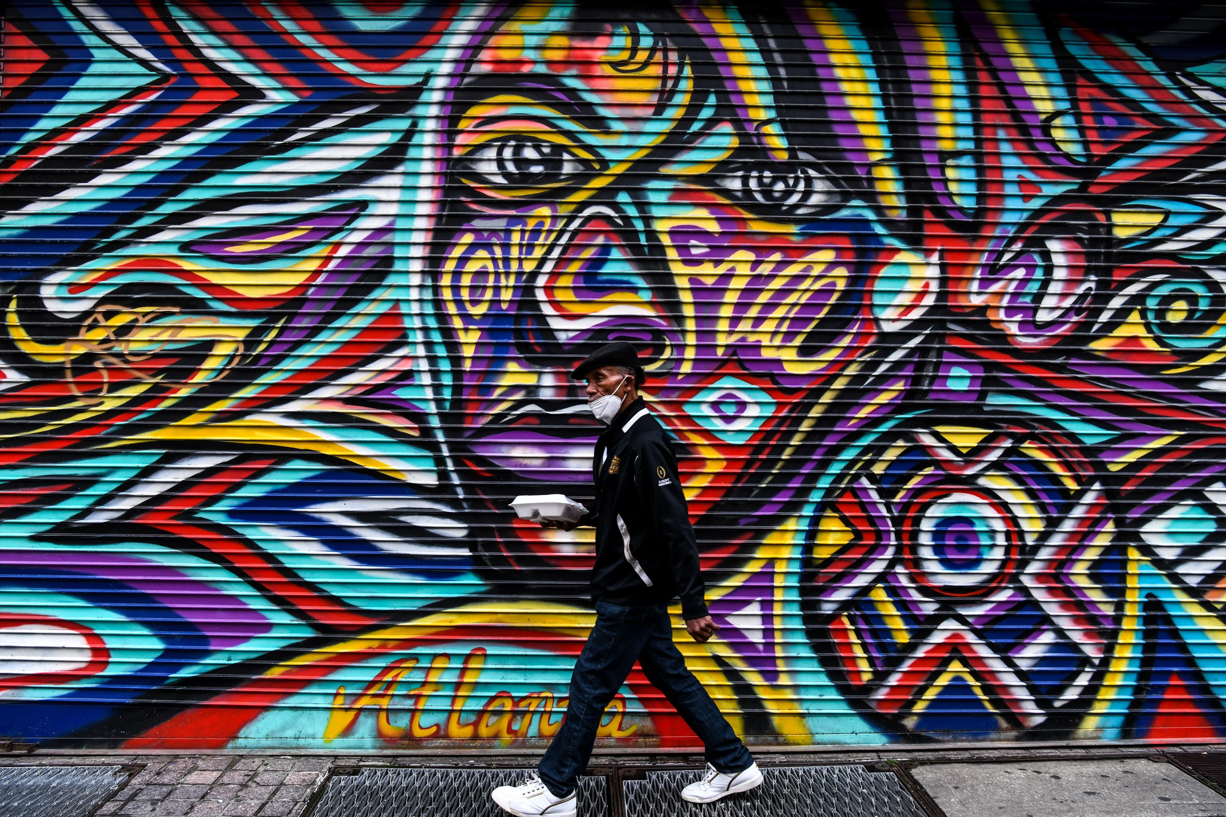 Corey Barksdale creating a landmark public mural