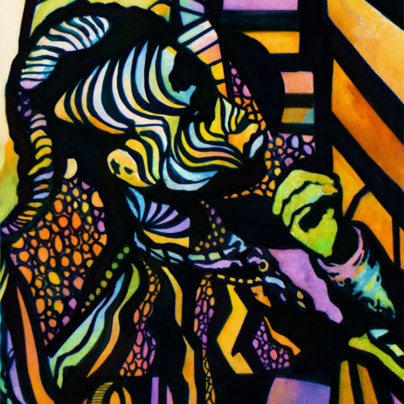 Expressive mural art celebrating unity and pride