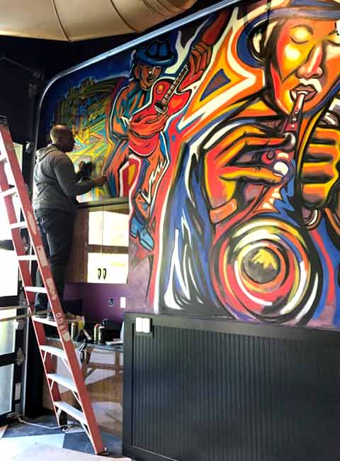 African American Mural Painter American Artist Corey Barksdale