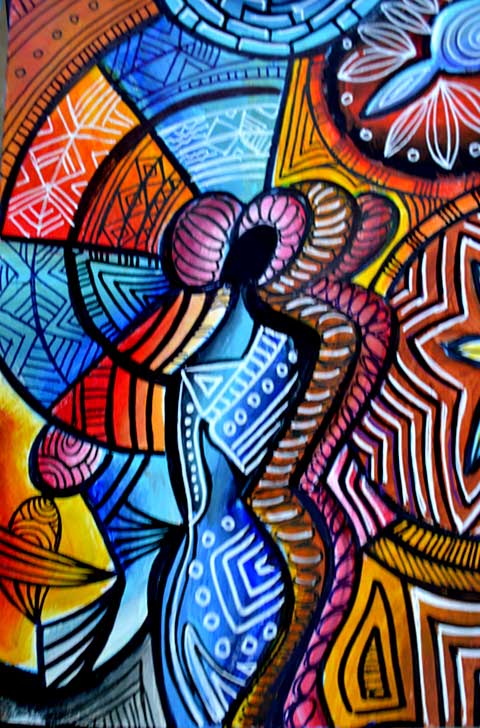 Corey Barksdale Abstract Ethnic African Art artwork by Corey Barksdale