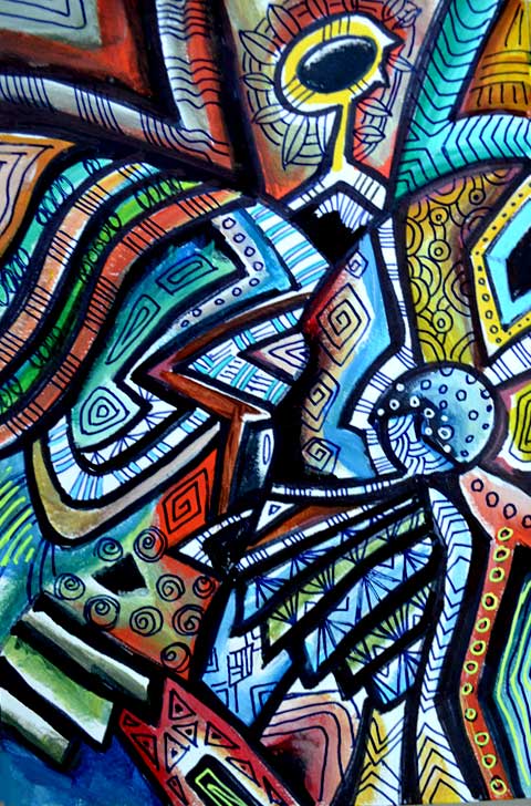 Corey Barksdale Abstract Ethnic African Art artwork by Corey Barksdale