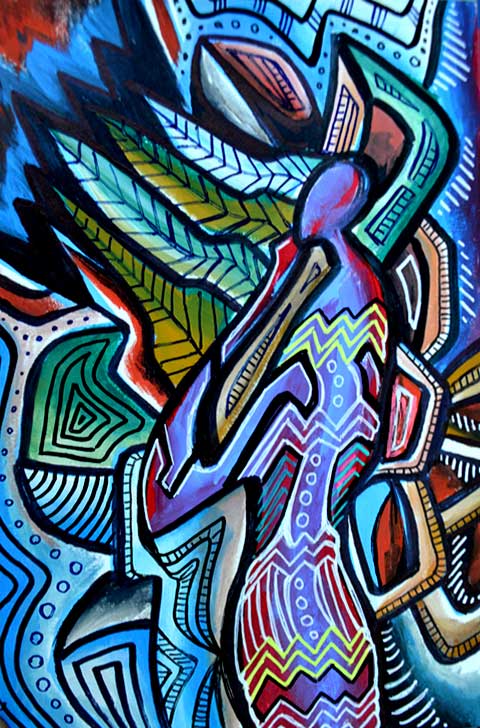 Corey Barksdale Abstract Ethnic African Art artwork by Corey Barksdale