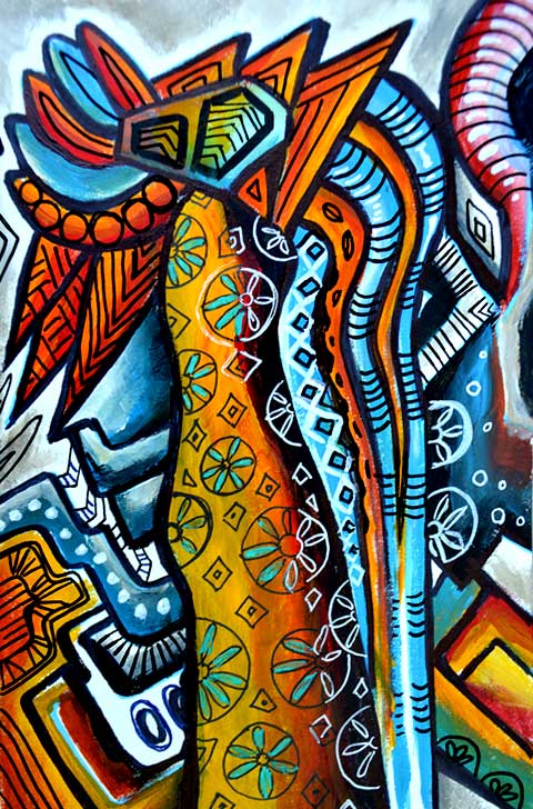Corey Barksdale Abstract Ethnic African Art artwork by Corey Barksdale