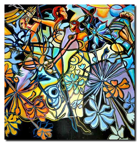 Kerala Murals artwork by Corey Barksdale